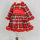 High quality check flannel fabric winter girls dress